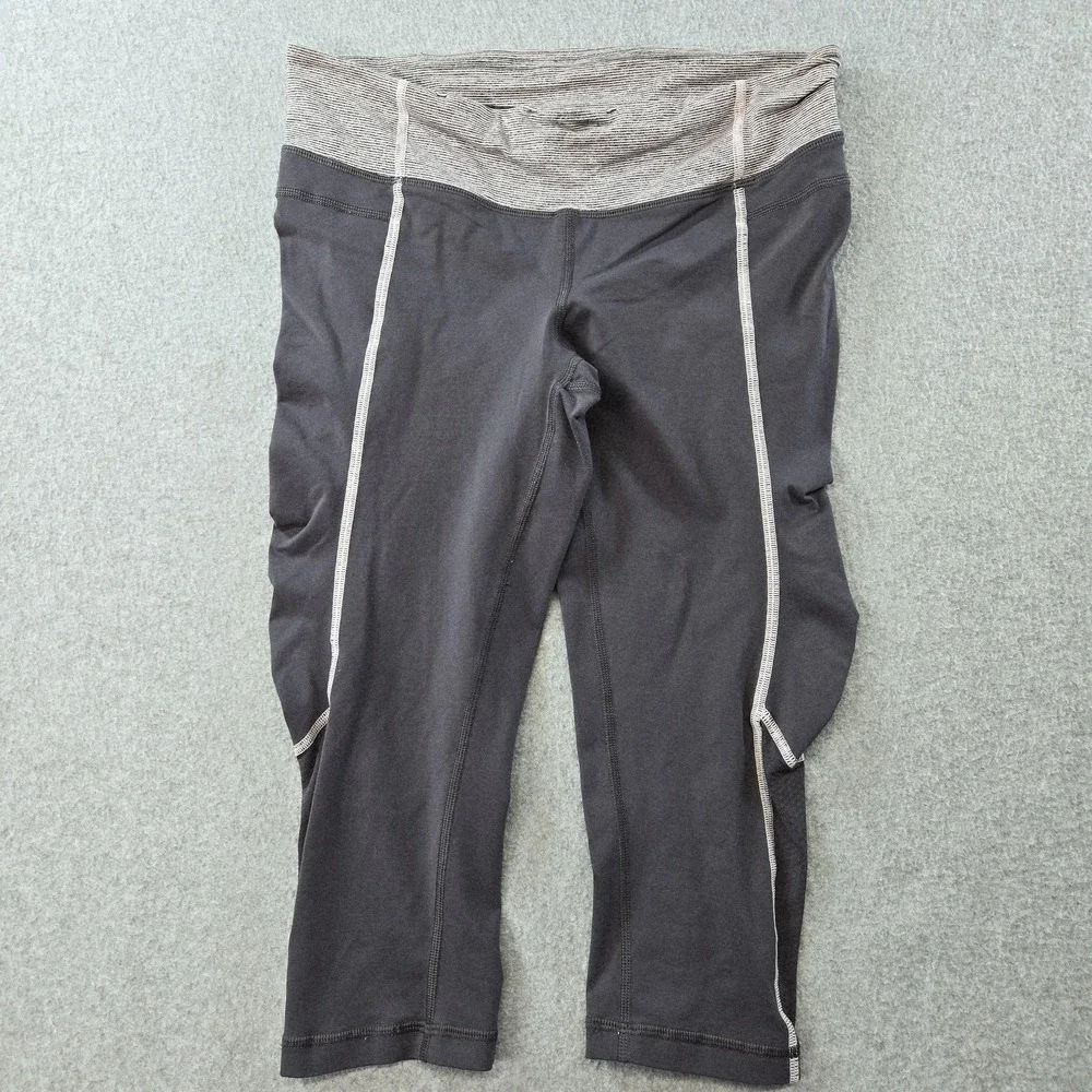 Lululemon Leggings Womens‎ 6 Black Capri Pockets Zip Pocket High Rise Yoga
